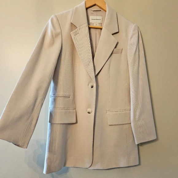 Club Monaco Sculpted Wool Blended Contemporary Casual Tailored Blazer Size Small - Picture 2 of 12